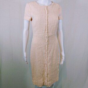 Light Pink Short Sleeve Tweed Dress Size Small